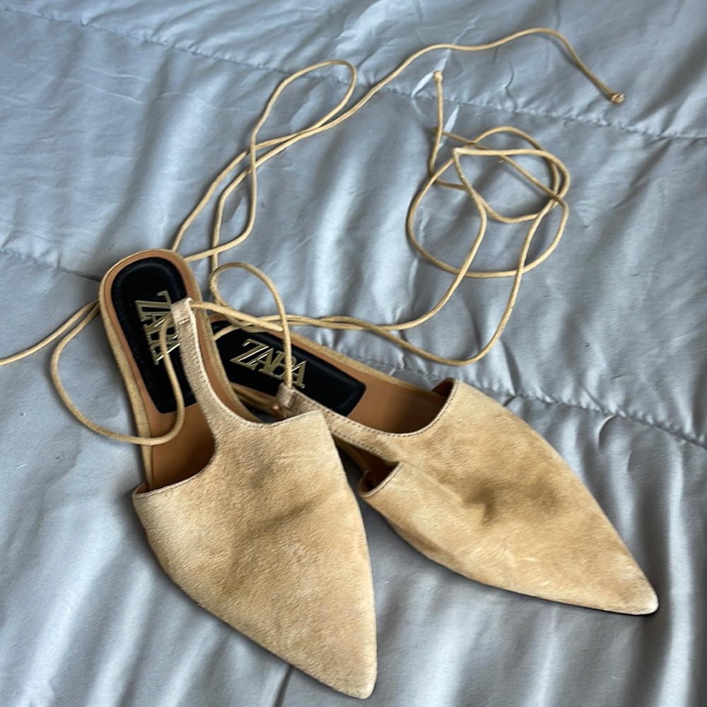 ZARA LACE UP MULE